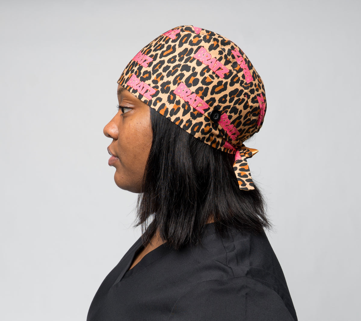 Pink Bratz Cheetah Print Regular Scrub Cap