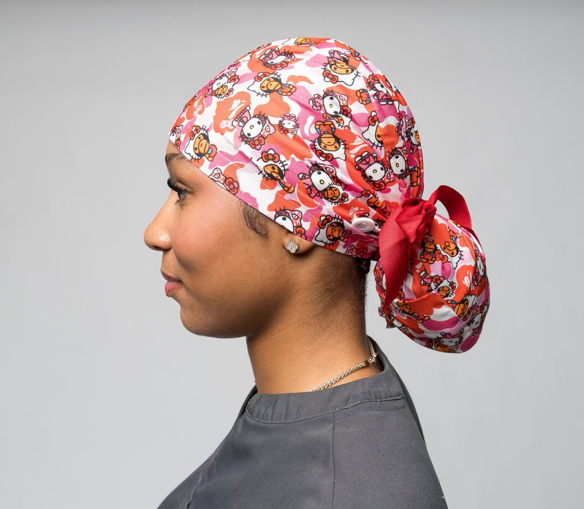 Pink Hello Kitty Bape Full Scrub Cap